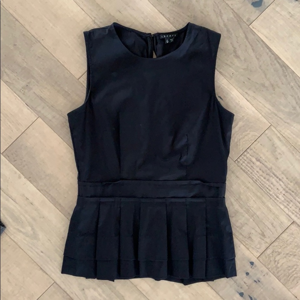 Theory peplum black top